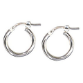 Sterling Silver Twist Hoop Earrings