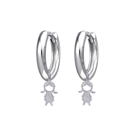 Sterling Silver Small Huggie Earrings - alternate view