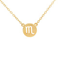 Yellow Gold Plated Scorpio Zodiac Necklace