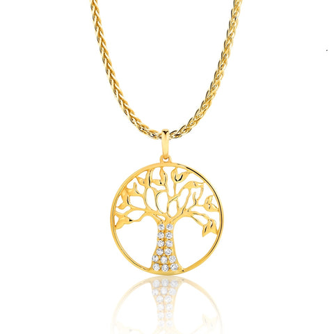 Dreamtime 9ct Yellow Gold & Australian Diamond Set Boab Tree Pendant - alternate view