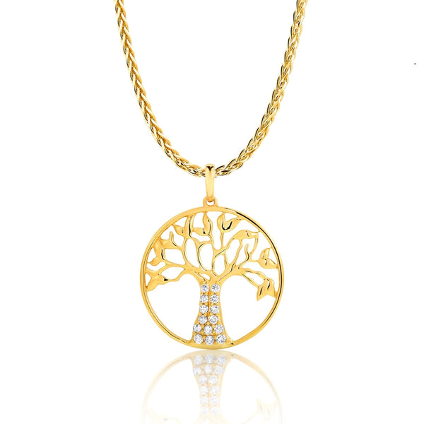Dreamtime 9ct Yellow Gold & Australian Diamond Set Boab Tree Pendant - alternate view
