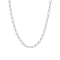 Sterling Silver Oval Figaro Chain [50cm]