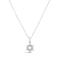 9ct White Gold Cubic Zirconia Set Star Necklace