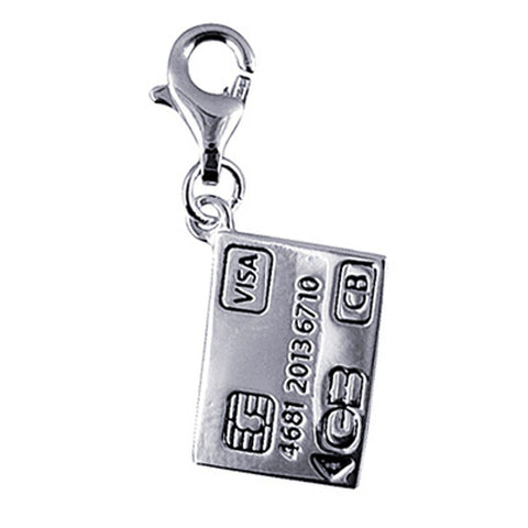 Sterling Silver Credit Card Charm - alternate view