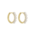 Najo Yellow Gold Plated Mermaid Pearl Earrings