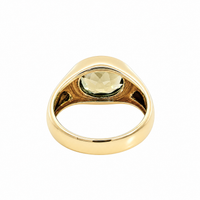 9ct Yellow Gold Oval Olive Quartz Dress Ring