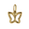 9ct Yellow Gold Open Butterfly Pendant