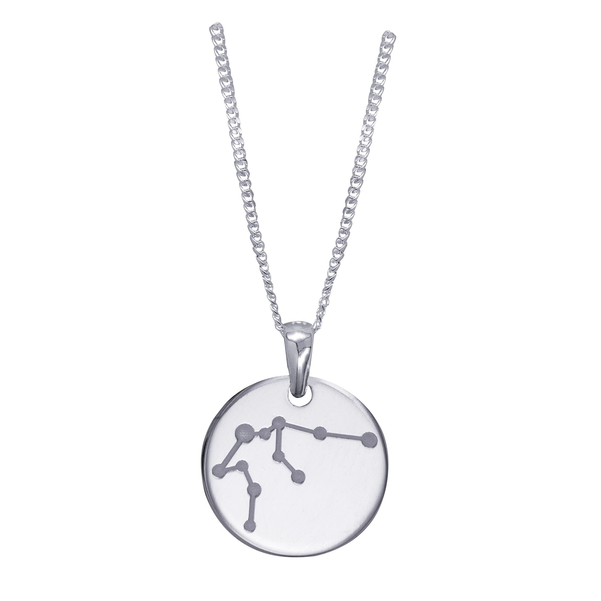 Zodiac Sign Silver Necklace { Aquarius } – Lubdub