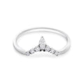 18ct White Gold V Shaped Diamond Wedding Ring