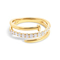 9ct Yellow Gold Lab Grown Diamond Nail Ring
