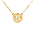 Yellow Gold Plated Taurus Zodiac Necklace