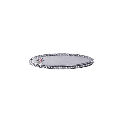 Sterlilng Silver Baby Brooch With Pink Cubic Zirconia - alternate view