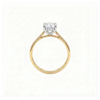 1.05ct Round Lab Grown Diamond Engagement Ring With Hidden Halo