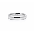 Sterling Silver High Round Ladies Wedding Ring
