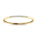 Gold Vermeil 22ct Lab Grown Diamond Set Hinged Bangle