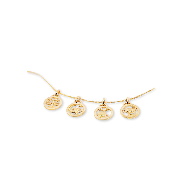9ct Yellow Gold Virgo Round Cut Out Zodiac - alternate view