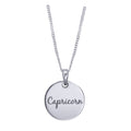 Sterling Silver Capricorn Constellation And Zodiac Necklace
