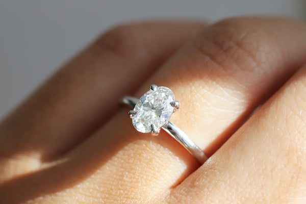 The Ally | 1.05ct Oval Lab Grown Diamond Engagement Ring - alternate view