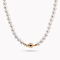 White Freshwater Pearl Necklace With 9ct Yellow Gold Clasp