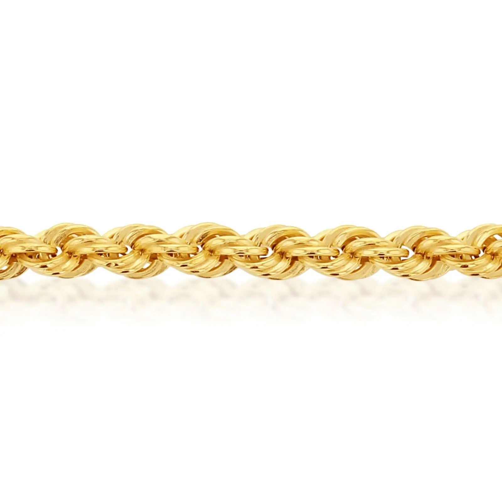 9Ct Yellow Gold 19Cm Hollow Rope Bracelet