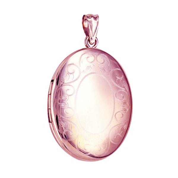 9ct Rose Gold Oval Locket - alternate view