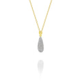 9ct Yellow Gold Briolette Diamond Pendant