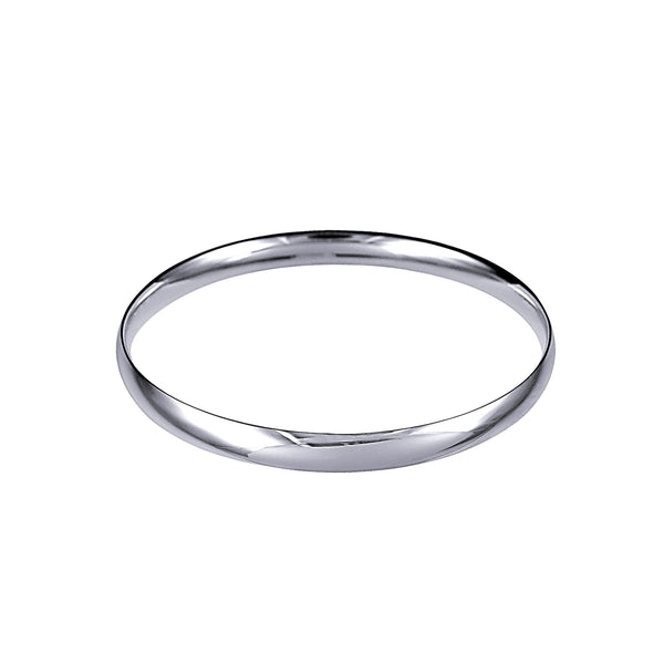 Sterling Silver Solid Comfort Fit Bangle - alternate view