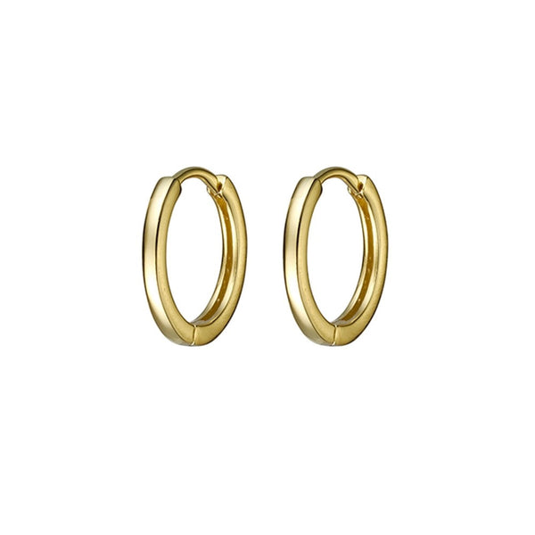 Sterling Silver Gold Plated Huggie Earrring - alternate view
