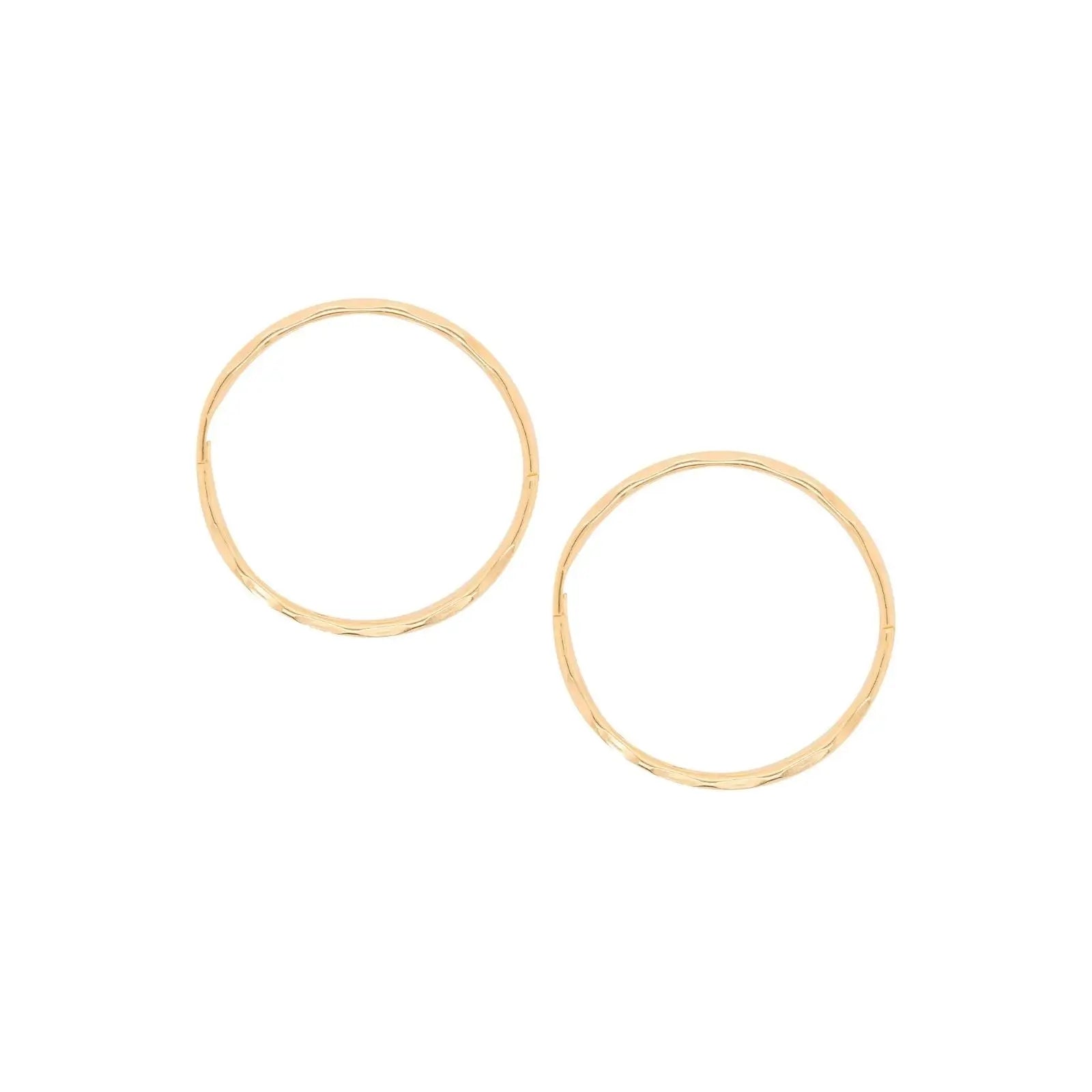 9ct Gold Jumbo (20mm) Facet Sleepers