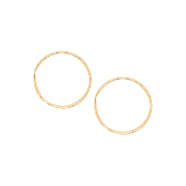 9ct Gold Jumbo (20mm) Facet Sleepers