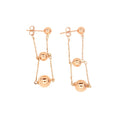 9ct Rose Gold Ball & Chain Drop Earrings