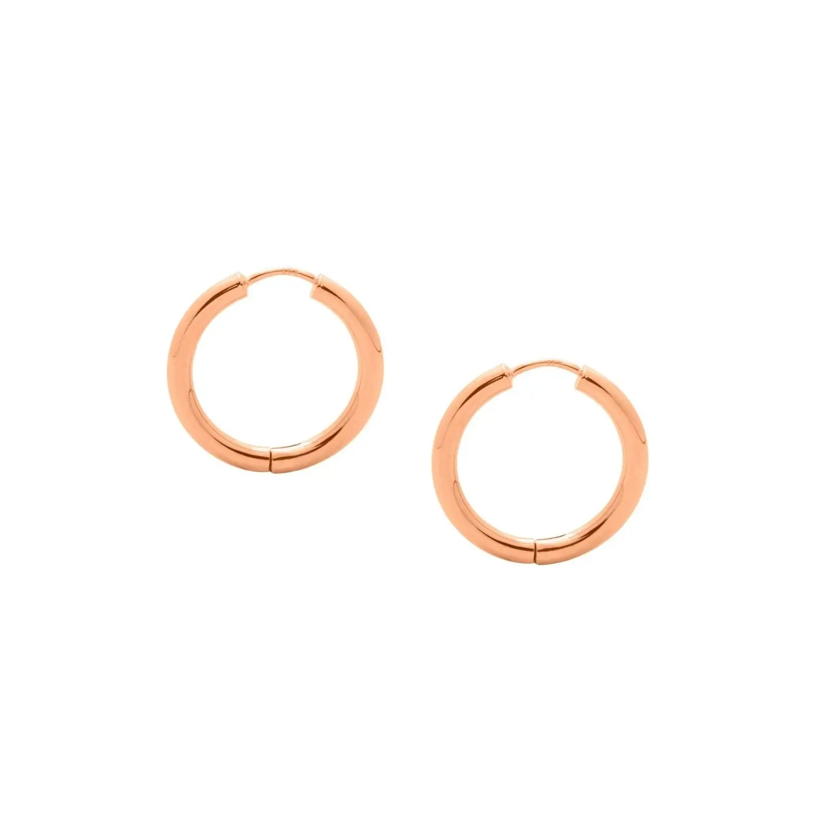 9ct Rose Gold Plain Huggies