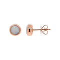 9ct Rose Gold White Australian Opal Studs