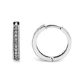 9ct White Gold Cubic Zirconia Set Huggies
