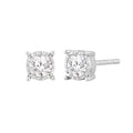 9ct White Gold Diamond Stud Earrings