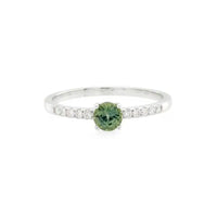 9ct White Gold Parti Sapphire & Diamond Dress Ring