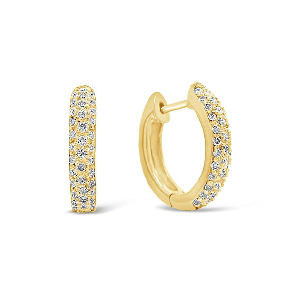 9ct Yellow Gold 0.40ct Diamond Set Huggies