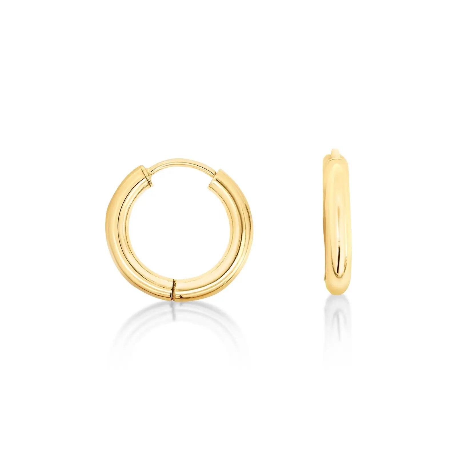 9ct Yellow Gold 10mm Huggies