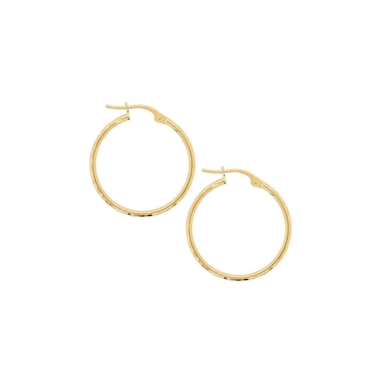 9ct Yellow Gold Diamond Cut Hoops