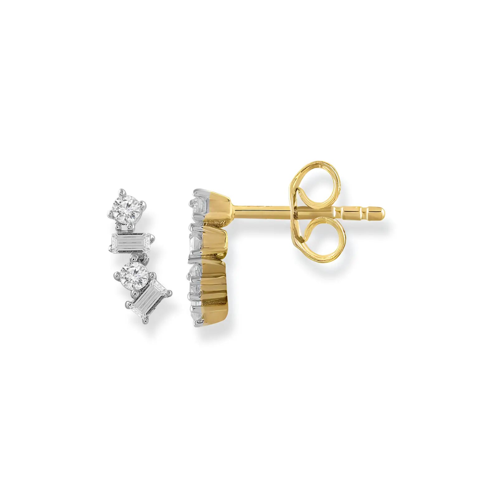 9ct Yellow Gold Diamond Set Studs