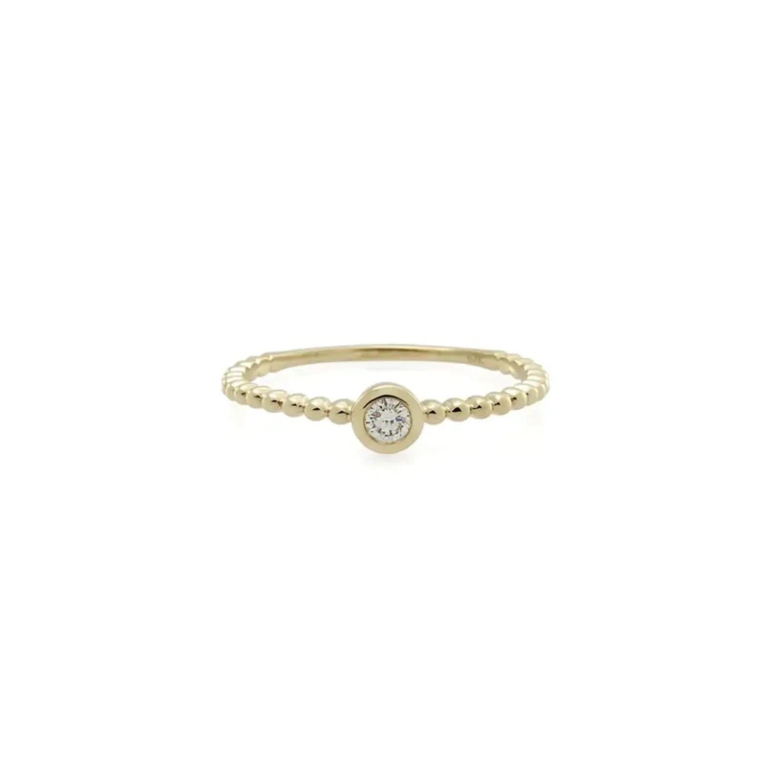 9ct Yellow Gold Diamond Stacker Ring