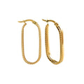9ct Yellow Gold Double Oval Hoop Earrings