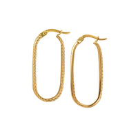 9ct Yellow Gold Double Oval Hoop Earrings