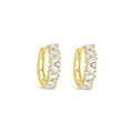 9ct Yellow Gold Fancy Cubic Zirconia Set Huggies