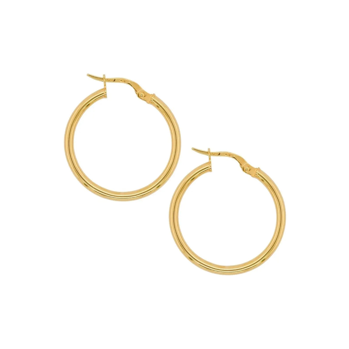 9ct Yellow Gold Italain Hoop Earrings