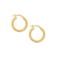 9ct Yellow Gold Italian Twist Hoops