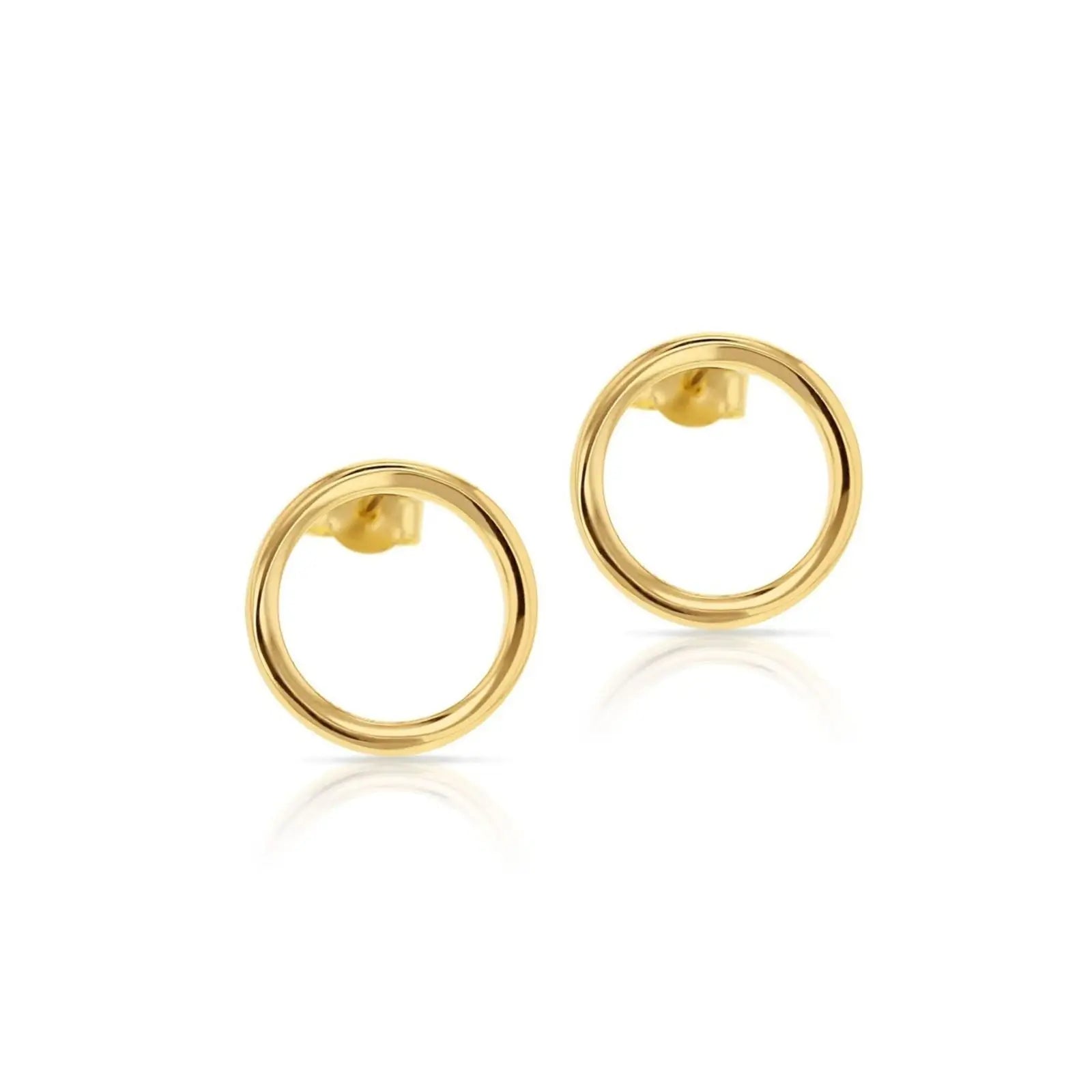 9ct Yellow Gold Open Circle Stud