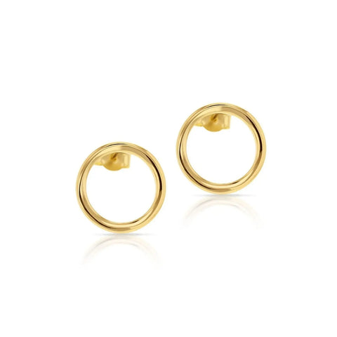 9ct Yellow Gold Open Circle Stud