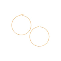 9ct Yellow Gold Plain Italian Hoop Earrings