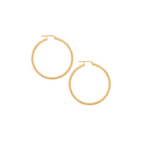 9ct Yellow Gold Plain Italian Hoops